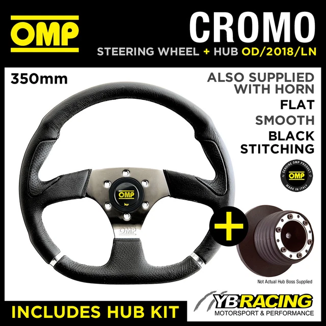OMP 350 mm KIT VOLANTE E MOZZO CROMATO per adattarsi a VW CORRADO G60 VR6 (25 mm) 88-