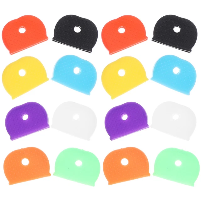 32pcs Portable Key Covers Caps Plastic Protective Key Covers Key Sleeves Car