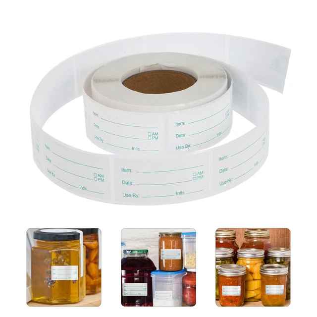 2 Rotoli, 1000 Pezzi Di Etichette Autoadesive Per Congelatore Adesivi Da Cucina Universali Rimovibili 25x40 Mm Etichette Per Barattoli Di Spezie E Contenitori Per Congelatore 92159906 - Foto 9