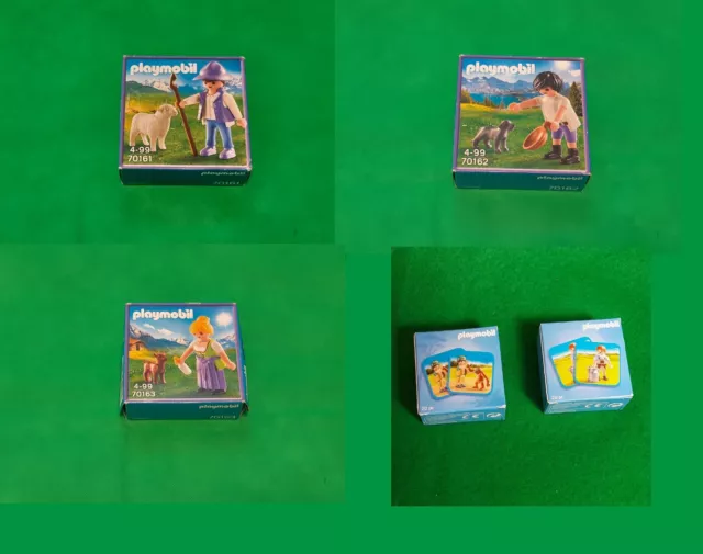 Playmobil Figur Set 4 Varianten Hund, Schaf, Lamm, 2x Memo Figuren Geschenkset