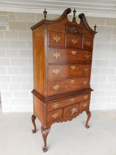 Baker Mahogany Chippendale Style Highboy Chest 85"h