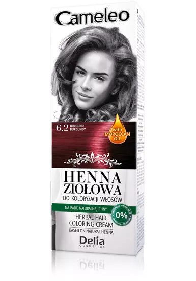 Delia Cosmetics Cameleo Herbal Hair Coloring Cream Natural Henna 0% Ammonia