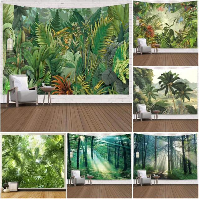 Large Tapestry Wall Hanging Forest Leaves Bedspread Throw Blanket Tablecloth Art