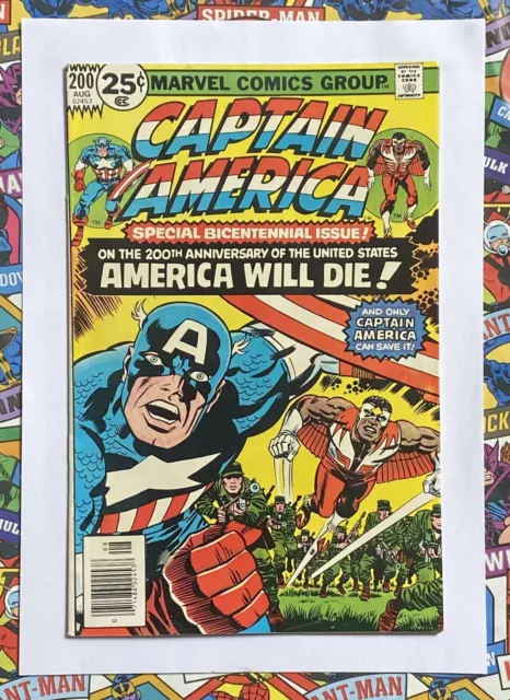 Captain America #200 - Aug 1976 - Bicentennial Issue! - Vfn+ (8.5) Cents Copy!