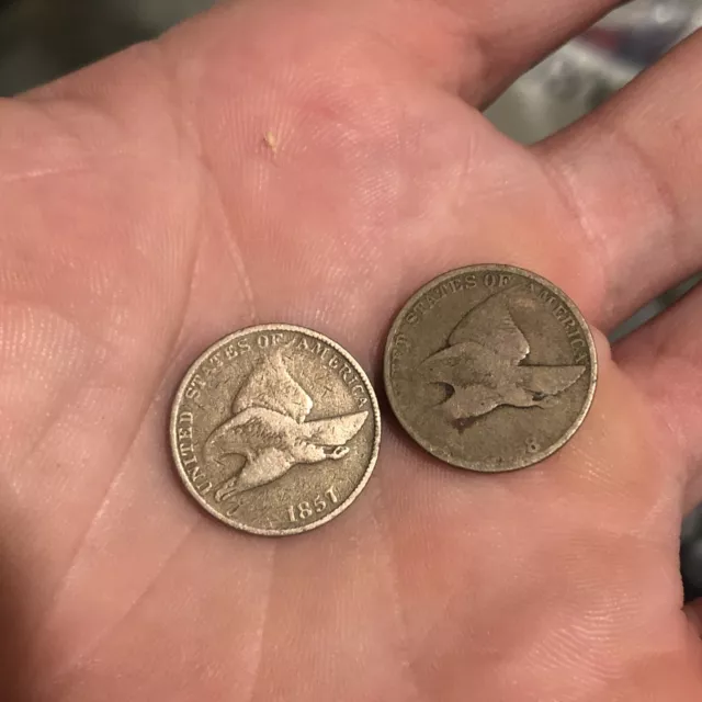 flying eagle 1 Cent Pair