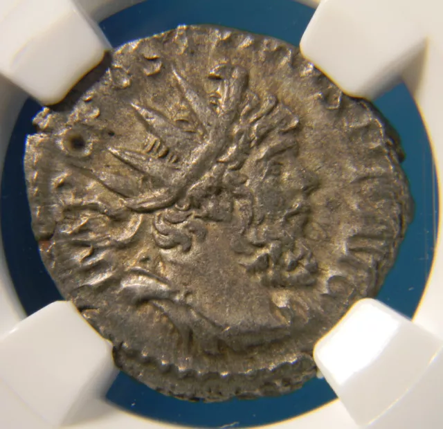 Römische gallische Münze Postumus AD 260-269 AR Doppeldenar NGC XF 4/s 4/s