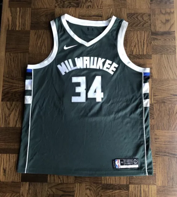 Nike Milwaukee Bucks Jersey NBA Basketball #34 Antetokounmpo - XL X Large