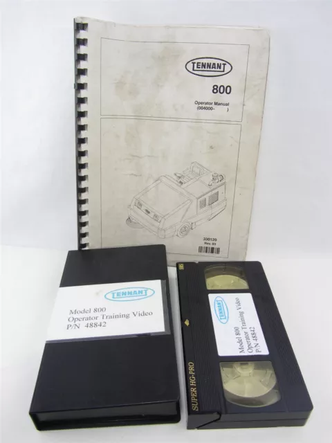 TENNANT 800 Manual & VHS Operator Training Video 1999 - 330120 rev 3 / 48842