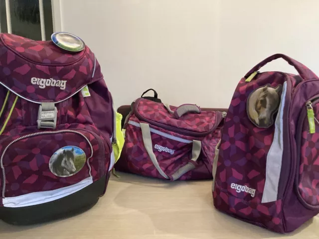 Ergobag Pack Pferd NachtschwärmBär Ranzen Schulrucksack Sporttasche Rucksack Set