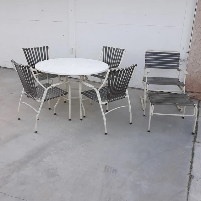 Mid Century Modern Italian 7-pc Vintage Patio Furniture Set