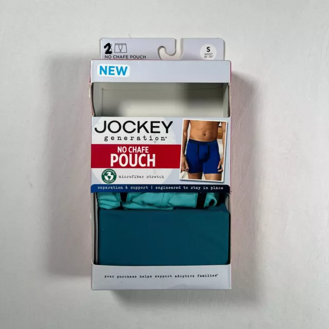 Jockey Generation Men's No Chafe Underwear 2pk Blue S