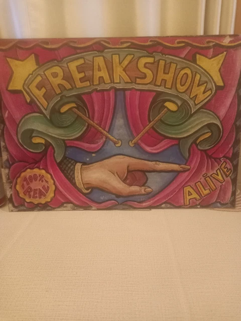 VINTAGE STYLE WOODEN fairground/ sideshow sign/ FREAK show £20.00 ...