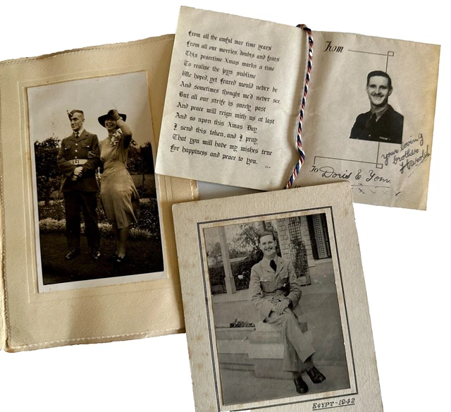 WW2 RAF CHRISTMAS Cards X2 Both With Uniform Photos. Nice Original 1941