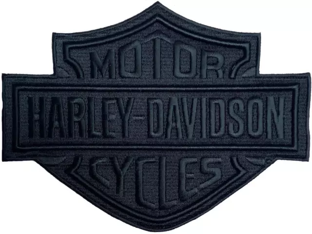 Harley Davidson Patch Black Bar & Shield LG Aufbügler Emble Aufnäher Badge Kutte