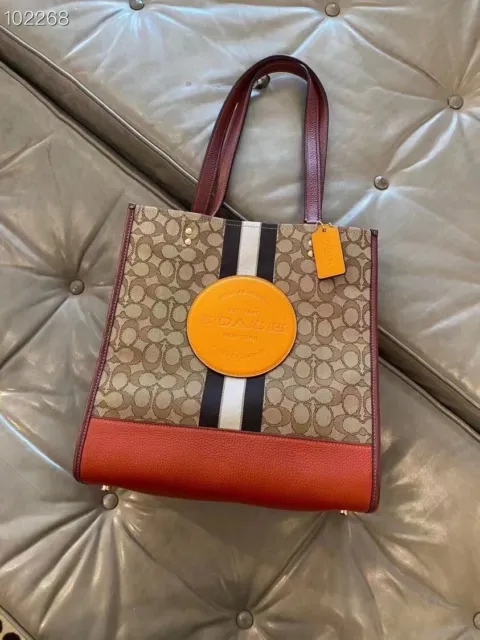 NWT AUTH Rare Coach Reversible City Tote Sig Canvas W Ms Pac-Man Print $398