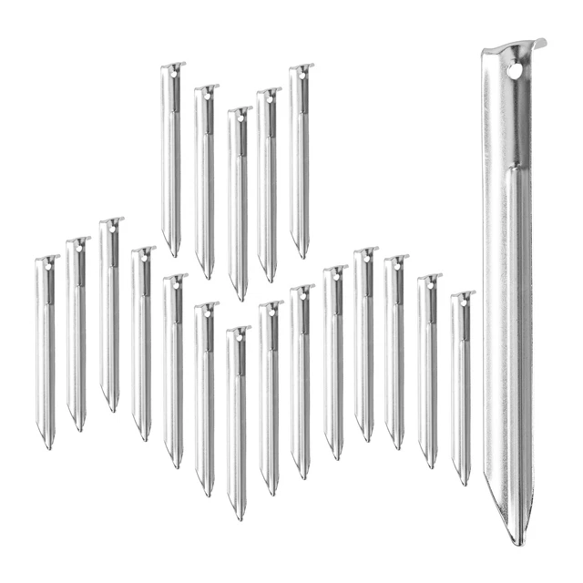 TTL Garden Lot De 20 Piquets De Sol Rocheux En Acier U2013 18 C Pour Sols Durs U2013 Lot De 20 Piquets