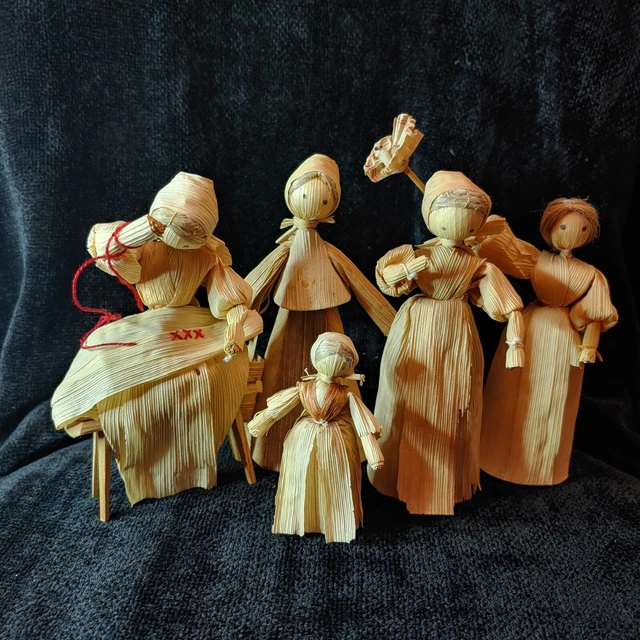 VINTAGE CORN HUSK dolls 25.00 PicClick