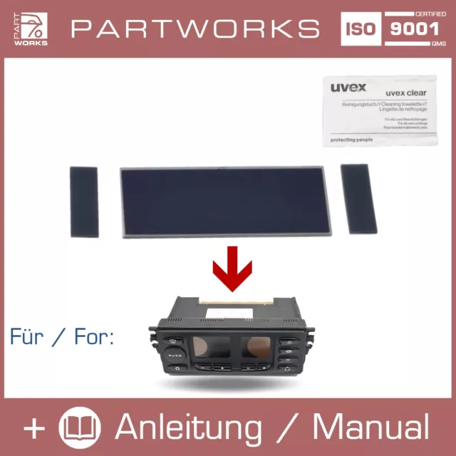 Display Klimabedienteil für PORSCHE Boxster 986 Klimasteuerung LCD Reparatur V1