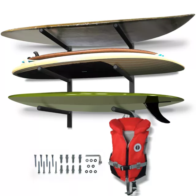 Venom 3 SUP Paddleboard Rack Wall Mounted Surfboard Kayak Snowboard Garage Rack