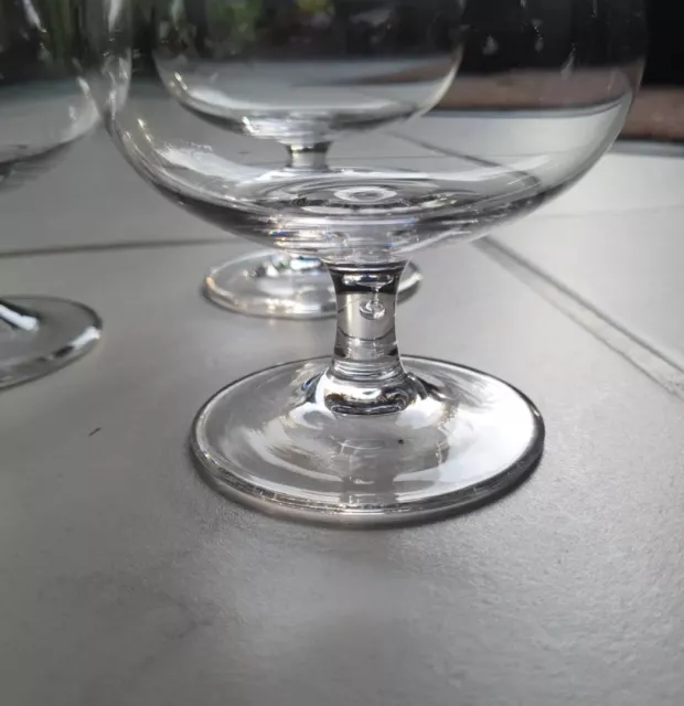 6 grands verres à digestif Cognac en cristal de Vannes signés H= 12cm 3