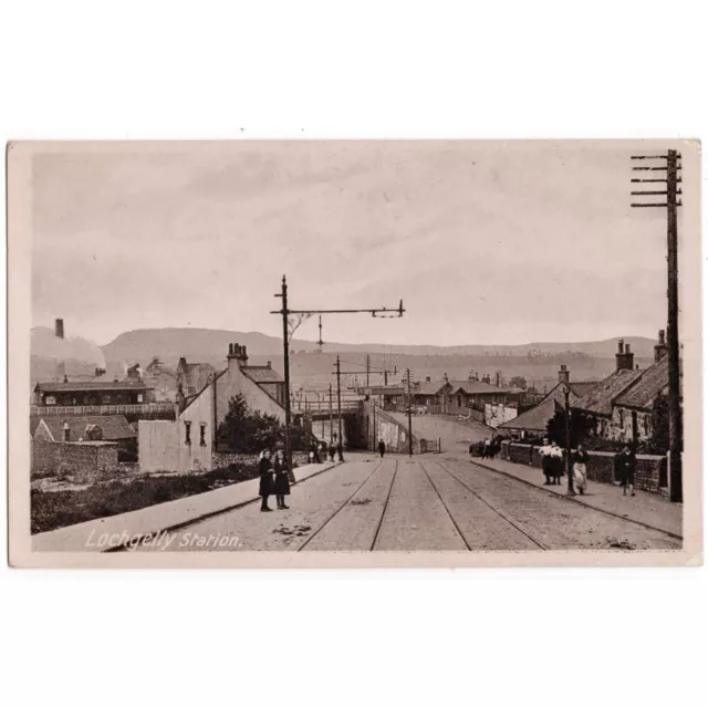 LOCHGELLY Railway Station, Fife Postcard Postally Used 1917