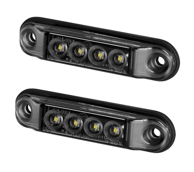 4 Feux De Gabarit LED 12V Blanc Pour Camion/fourgon - E4, Homologué Route, Neuf