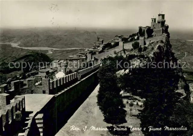 73623687 San_Marino_Repubblica Prima Torre e Fiume Marecchia San_Marino_Repubbli