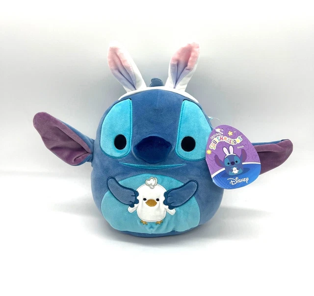 SQUISHMALLOW KELLYTOY PLUSH Disney Stitch with Bunny Ears 8" Easter