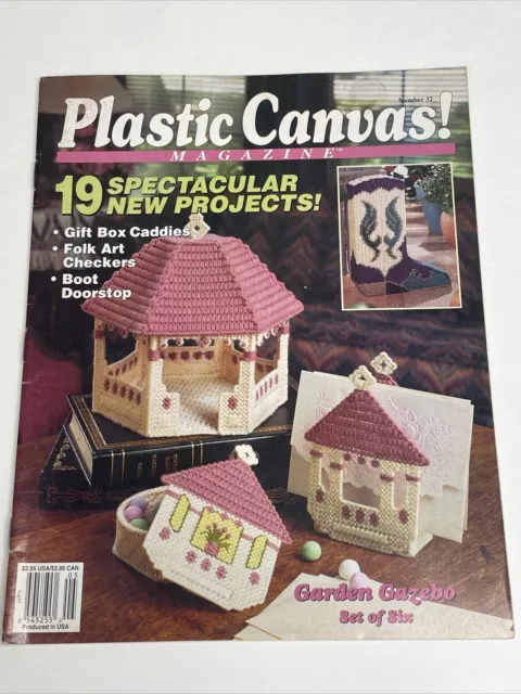 Vintage Plastic Canvas Pattern Book PDF Doorstop Bookend Plastic