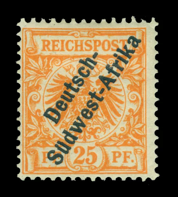 German Colonies - SOUTH WEST AFRICA 1897 SURCH. 25pf orange Scott # 5 mint MH VF