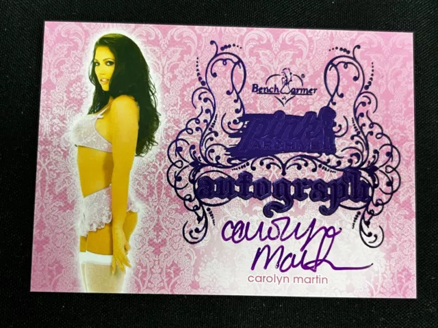 2015 Bench Warmer Pink Archive Carolyn Martin On Card Autograph (Aa)