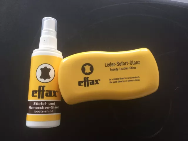 Pflege Set von Effax. 100 ml Stiefel Gamaschen Glanz und Leder-Sofort-Glanz, neu