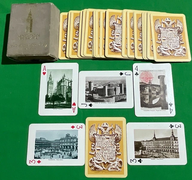 Old Vintage Non Standard * MONUMENTOS ESPANA Spain Photo * Wide Playing Cards B