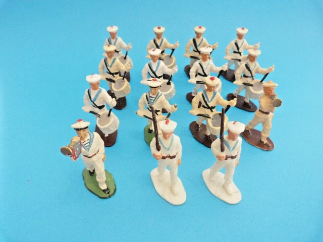 Lot De 15 Soldats Marins Français QUIRALU - Figurines Plastique 54 Mm (occasion)
