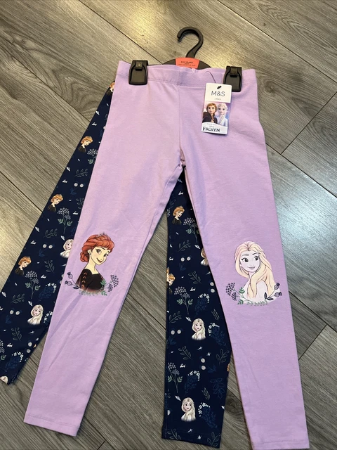 M&S girls leggings bundle / Disney frozen / age 8-9 BNWT