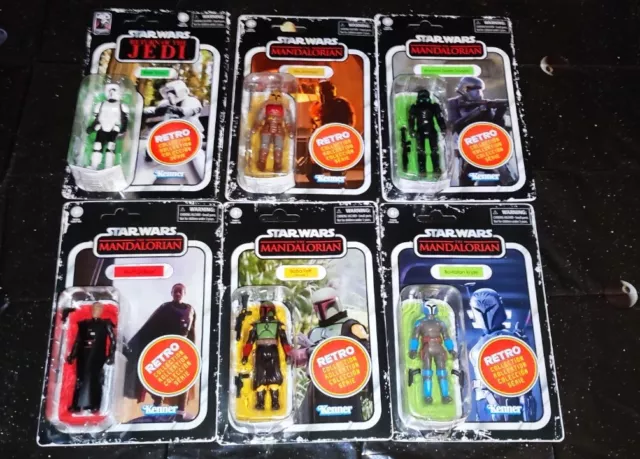 Star Wars Retro Collection The Mandalorian ROTJ Baba Fett 6x Figuren Neu OVP