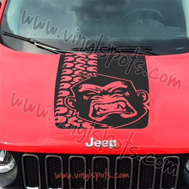 Calcomania pegatina adhesiva de vinilo Angry Monkey todo terreno 4x4 jeep