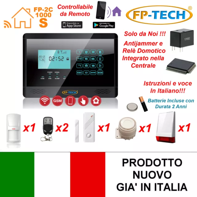 Antifurto Allarme Touch Screen Casa Kit Combinatore Gsm Wireless Con Sirena W08