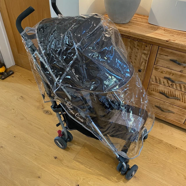 Silver Cross Zest Stroller Lightweight Push Chair Black Grey  inc Rain Cover 2