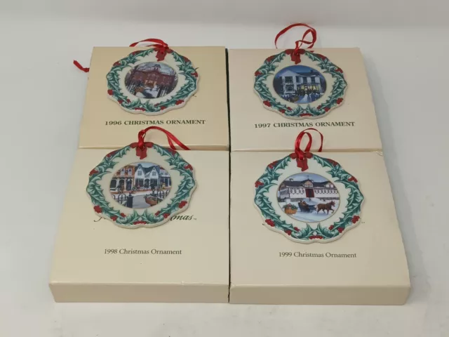 Longaberger Collector's Club Ornaments Christmas 1996-1999 NEW OPEN BOX