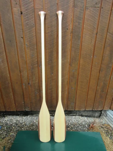NEW 60" Long Wooden Boat Canoe Oars Paddles Set of 2 with WALNUT Ready to Use!