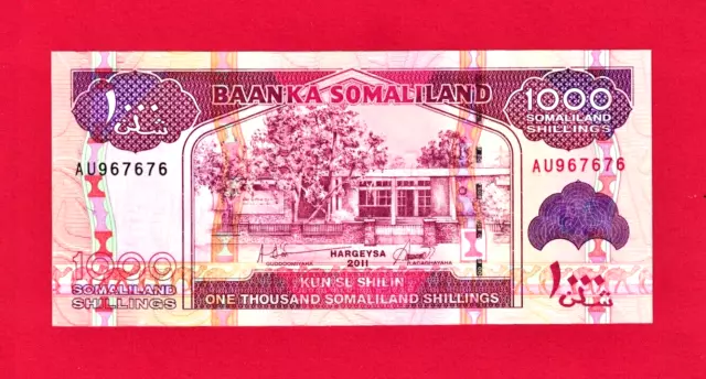 RARE 1,000 SHILLINGS 2011 SOMALILAND UNC NOTE (Pick-20a) Signature Abdi & Gullet