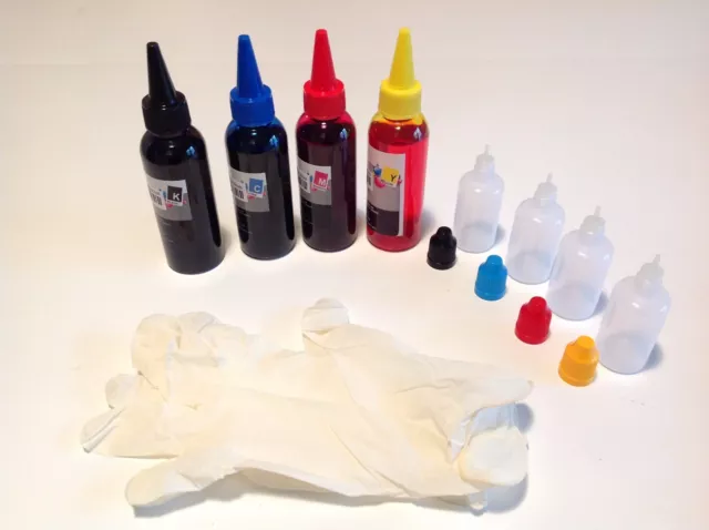 Kit 400 Ml Colori Di Ricarica Originali Eyshopitalia  Per Epson Stampante Xp-415