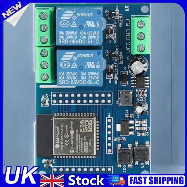 UK ESP32 POWER Supply Module 1/2/8 Channel ESP32-WROOM Development ...