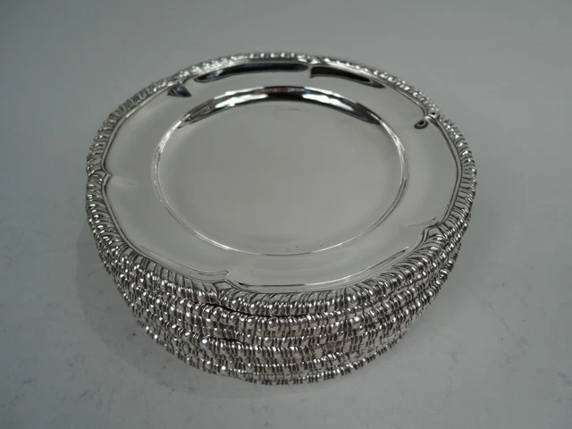 Prill Piastre Tradizionale Georgiano Pane Burro Lato Americana Argento Sterling