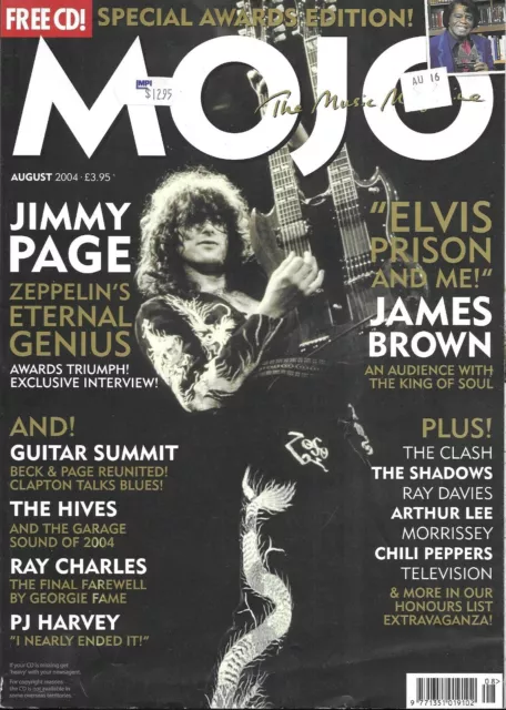 MOJO MAGAZINE August 2004 Issue #129 JIMMY PAGE James Brown JEFF BECK The Hives