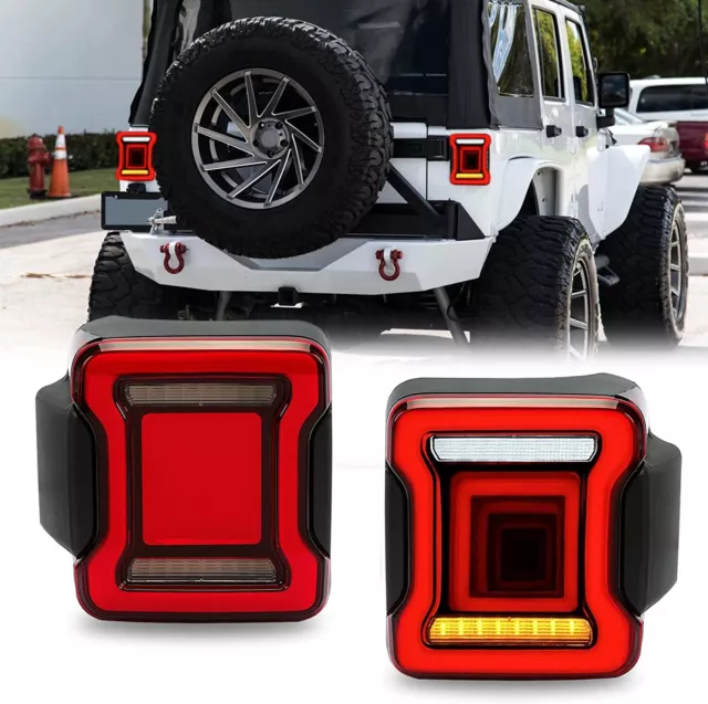 Für Jeep Wrangler JK JKU 2007-2018 LED Rückleuchten Brems-Blinklimpen hinten