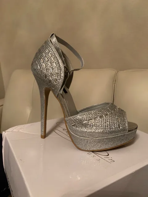 Silver Womens Dress Shoes high heels prom shoe fashion sexy
