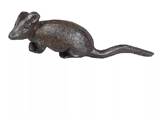 Creative Co-Op Cast Iron MOUSE Figurine ONE Mouse 5"