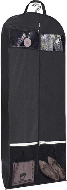 54-INCH TRIFOLD DRESS GARMENT BAGS Suit Hanging Travel Storage Cover Shoe Pocket